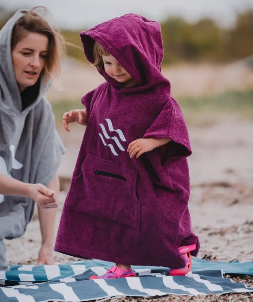Best Watery badeponcho til børn (1-6) - Bomuld - Lilla