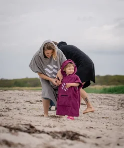 Best Watery badeponcho til børn (1-6) - Bomuld - Lilla