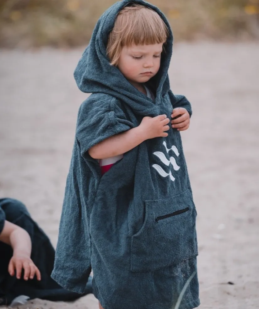 Watery badeponcho til børn (1-6) - Bomuld - Grå