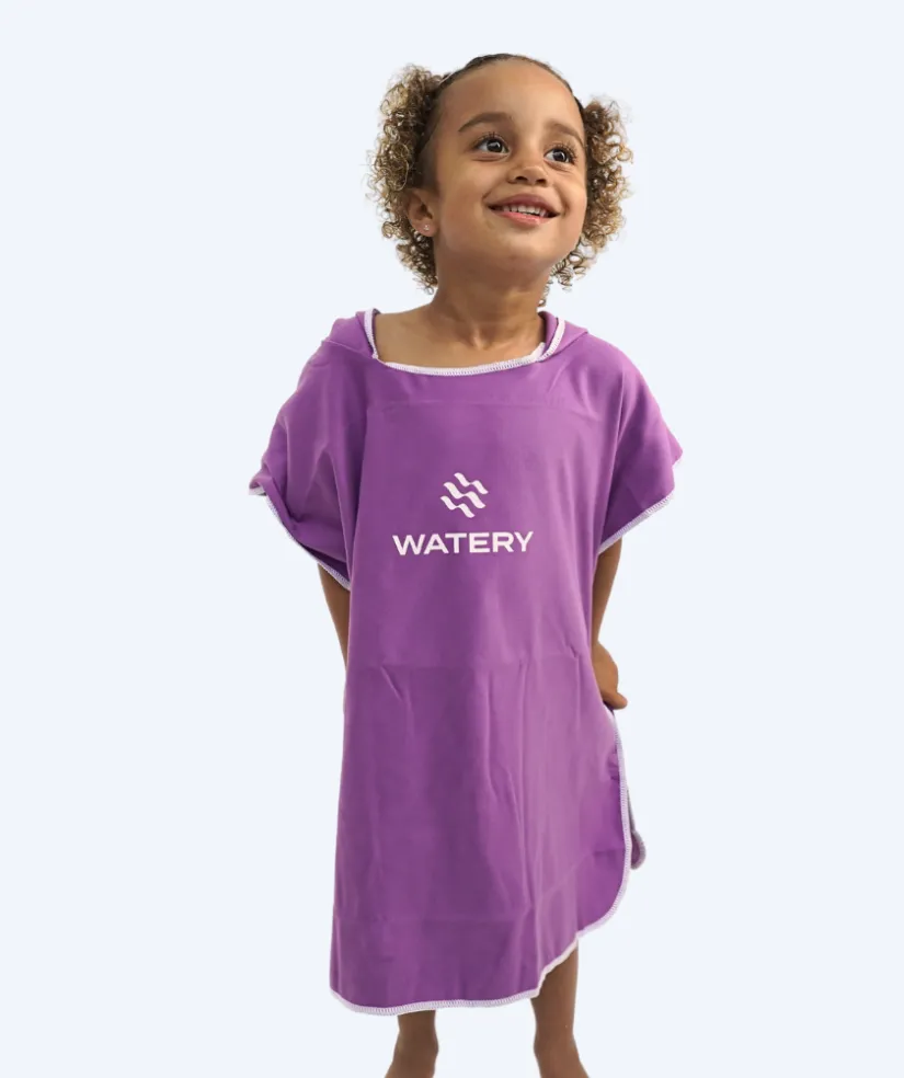 Watery badeponcho til børn (1-6) - Microfiber - Lilla