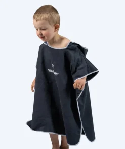 Hot Watery badeponcho til børn (1-6) - Microfiber - Sort
