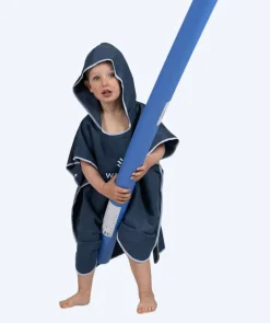 New Watery badeponcho til børn (1-6) - Microfiber - Mørkeblå