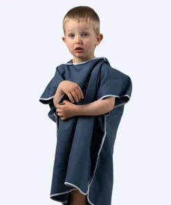 New Watery badeponcho til børn (1-6) - Microfiber - Mørkeblå