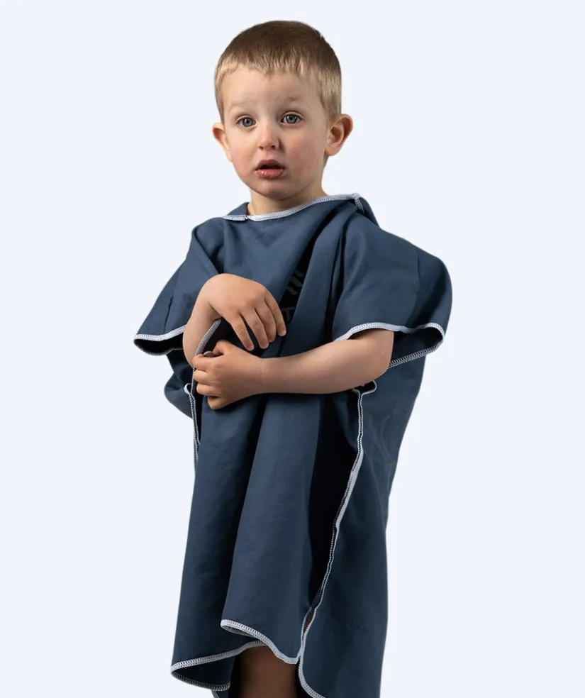 New Watery badeponcho til børn (1-6) - Microfiber - Mørkeblå