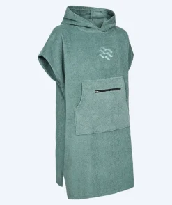 Online Watery badeponcho til junior (6-15) - Bomuld - Forest Green