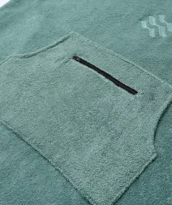 Online Watery badeponcho til junior (6-15) - Bomuld - Forest Green