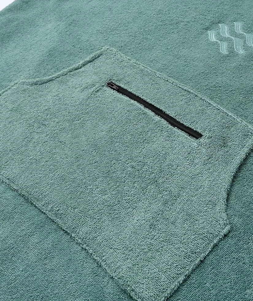 Online Watery badeponcho til junior (6-15) - Bomuld - Forest Green