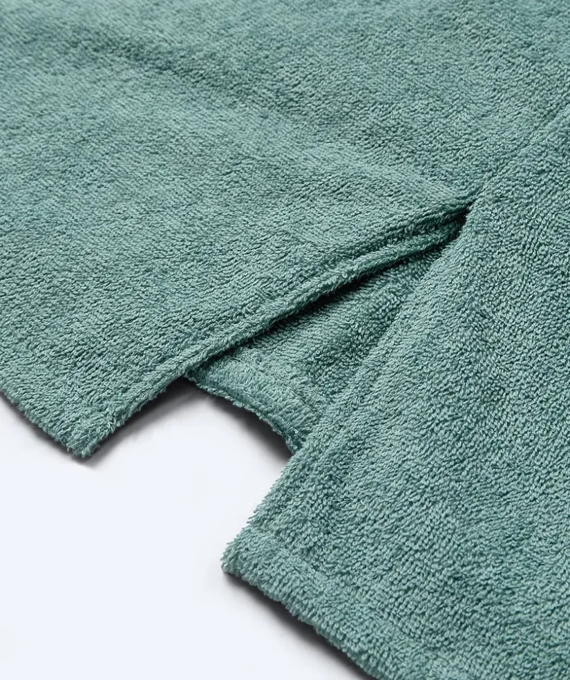 Online Watery badeponcho til junior (6-15) - Bomuld - Forest Green