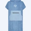Online Watery badeponcho til junior (6-15) - Bomuld - Atlantic Blue