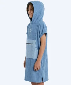 Online Watery badeponcho til junior (6-15) - Bomuld - Atlantic Blue