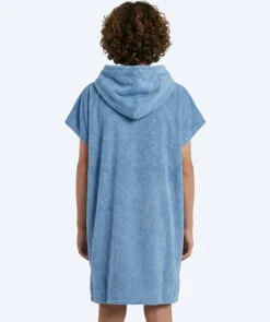 Online Watery badeponcho til junior (6-15) - Bomuld - Atlantic Blue