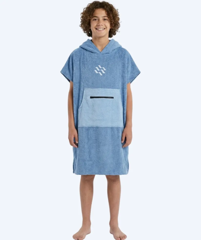 Online Watery badeponcho til junior (6-15) - Bomuld - Atlantic Blue