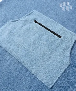 Online Watery badeponcho til junior (6-15) - Bomuld - Atlantic Blue