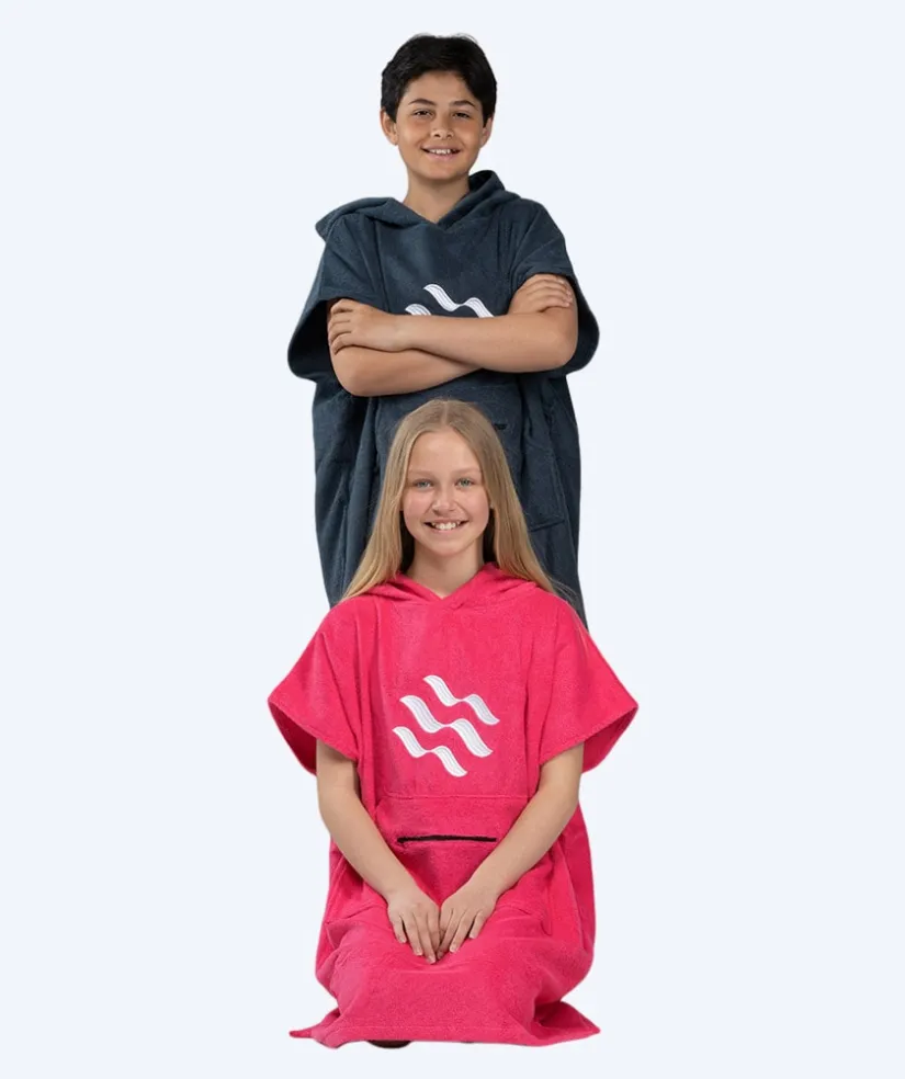 Watery badeponcho til junior (6-15) - Bomuld - Mørkeblå