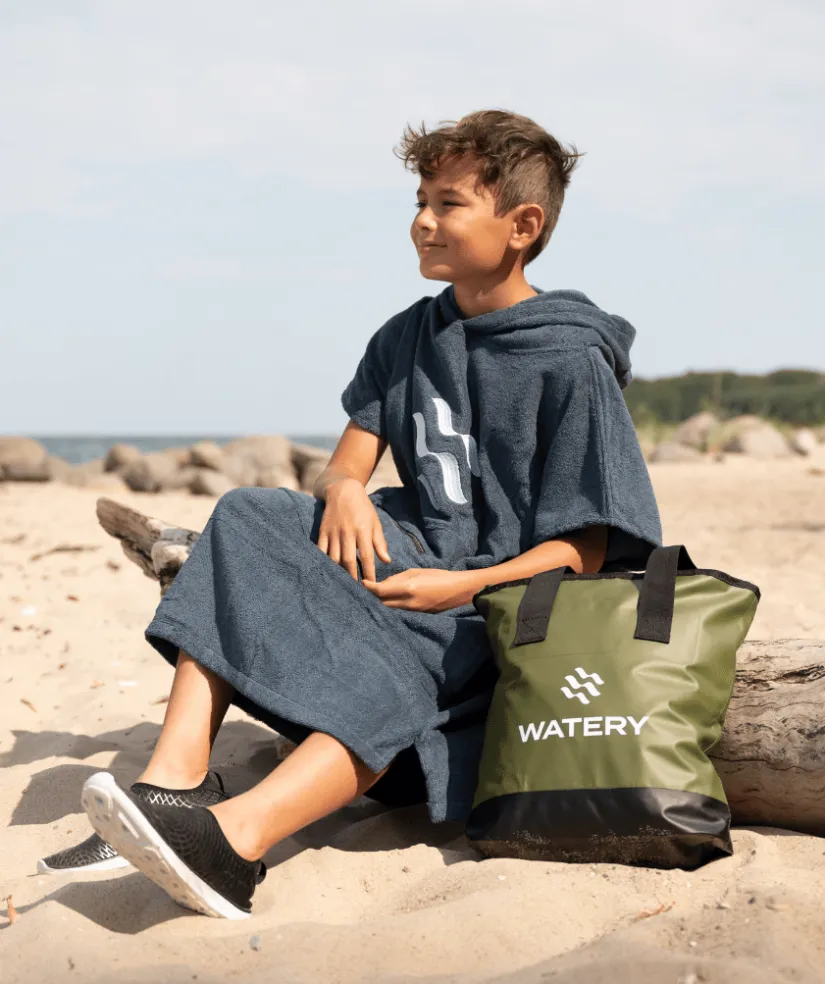 Best Watery badeponcho til junior (6-15) - Bomuld - Lilla