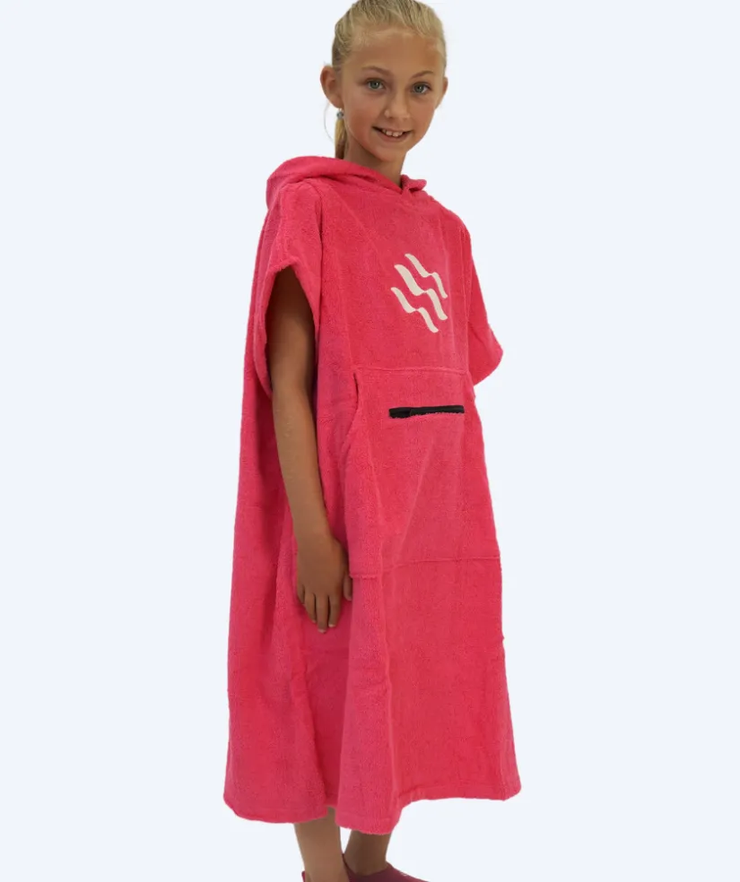 Online Watery badeponcho til junior (6-15) - Bomuld - Pink