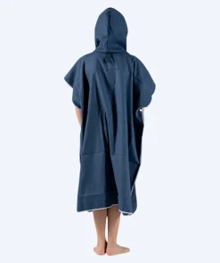 Online Watery badeponcho til junior (6-15) - Microfiber - Mørkeblå