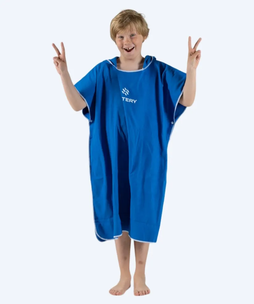 Online Watery badeponcho til junior (6-15) - Microfiber - Royal Blue
