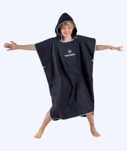 New Watery badeponcho til junior (6-15) - Microfiber - Sort