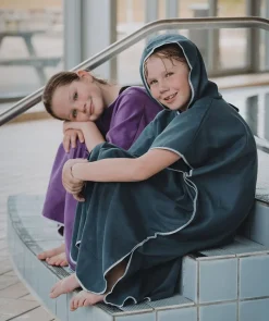 New Watery badeponcho til junior (6-15) - Microfiber - Sort