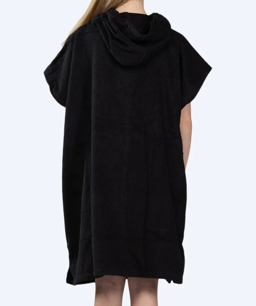 Outlet Watery badeponcho til junior (6-15) - Bomuld - Sort