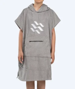Clearance Watery badeponcho til junior (6-15) - Bomuld - Grå