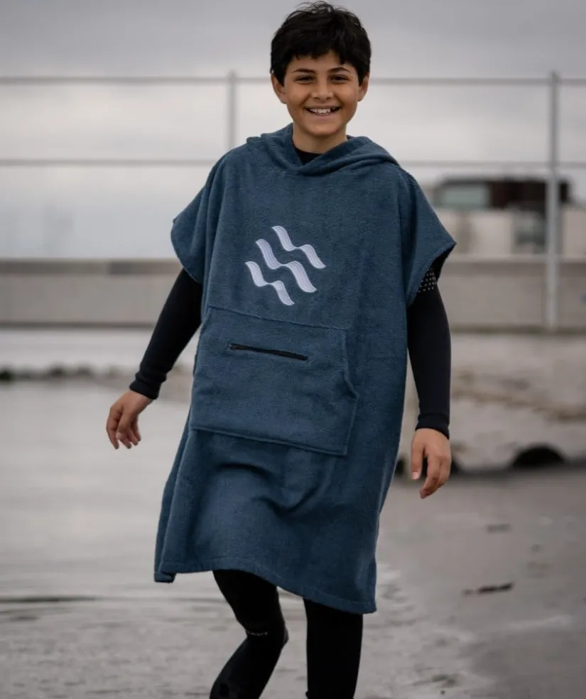 Clearance Watery badeponcho til junior (6-15) - Bomuld - Grå