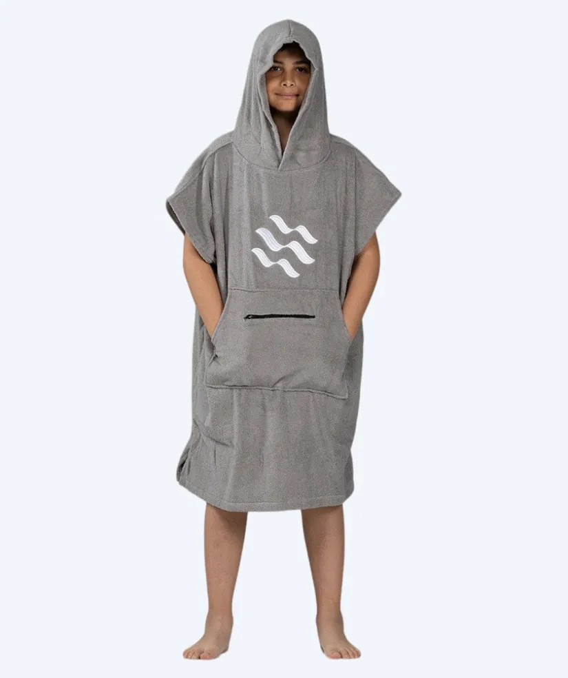 Clearance Watery badeponcho til junior (6-15) - Bomuld - Grå