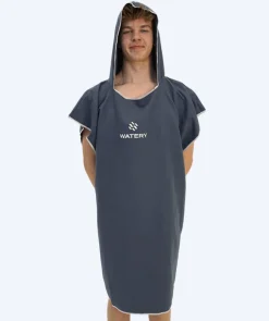 Watery badeponcho til voksne - Microfiber - Mørkeblå