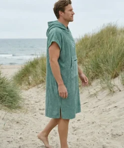 New Watery badeponcho til voksne - Bomuld - Forest Green