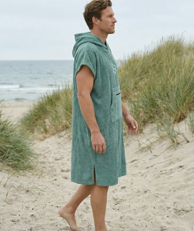 New Watery badeponcho til voksne - Bomuld - Forest Green
