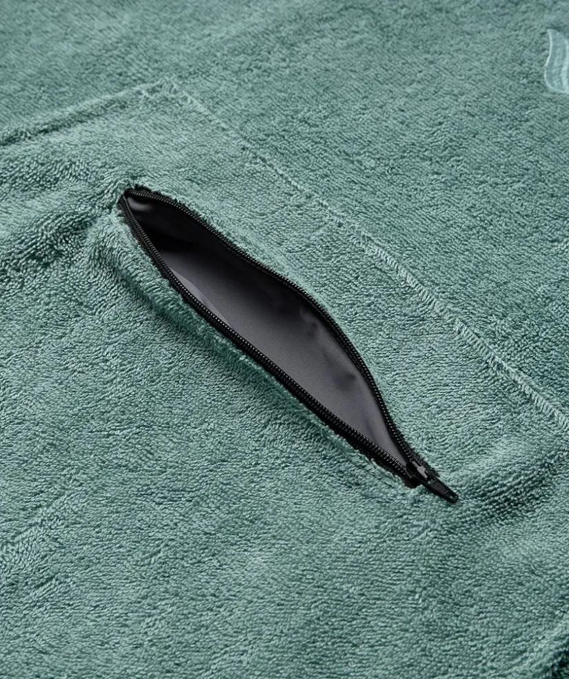 New Watery badeponcho til voksne - Bomuld - Forest Green