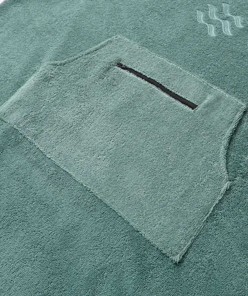 New Watery badeponcho til voksne - Bomuld - Forest Green