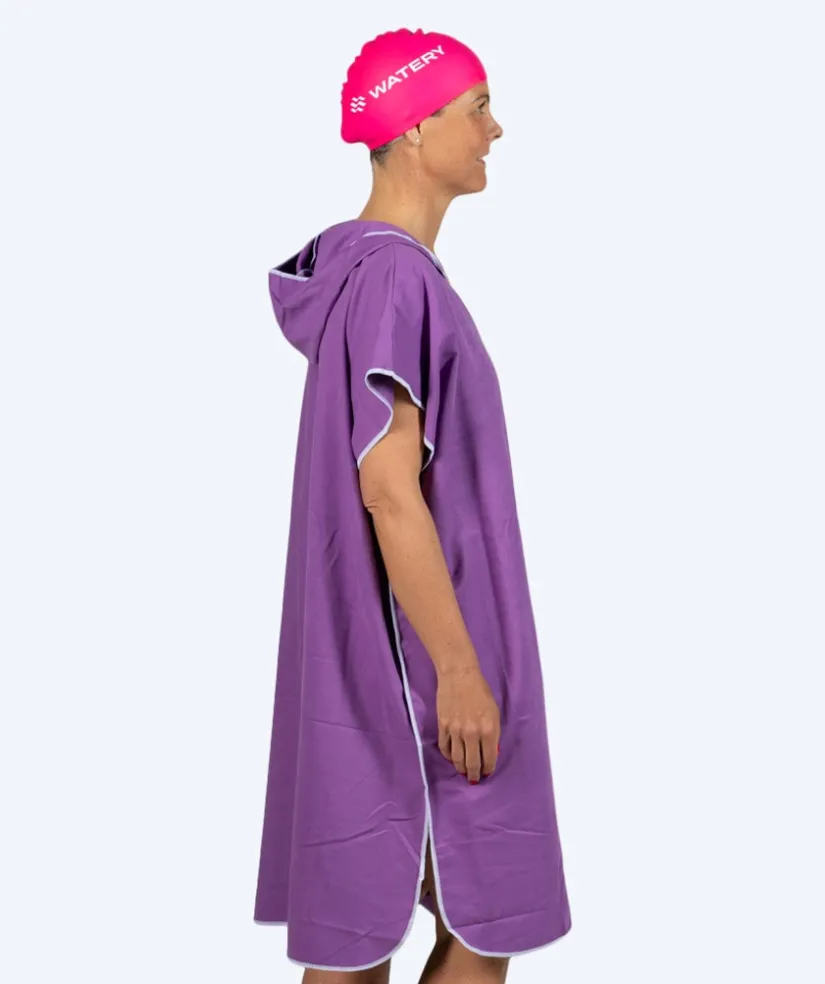Hot Watery badeponcho til voksne - Microfiber - Lilla