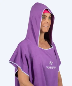 Hot Watery badeponcho til voksne - Microfiber - Lilla