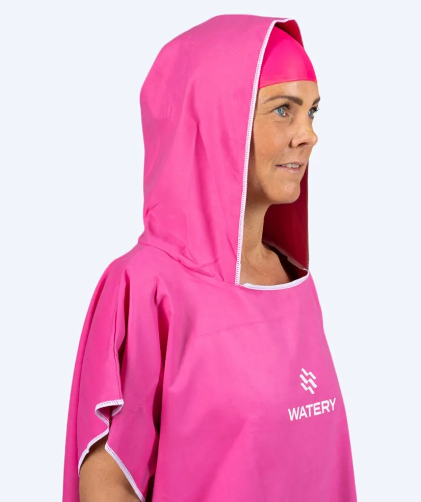 Clearance Watery badeponcho til voksne - Microfiber - Pink