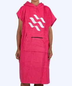 New Watery badeponcho til voksne - Bomuld - Pink