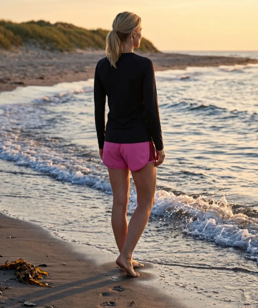 Hot Watery badeshorts til damer - Aiko - Pink/mørkerød