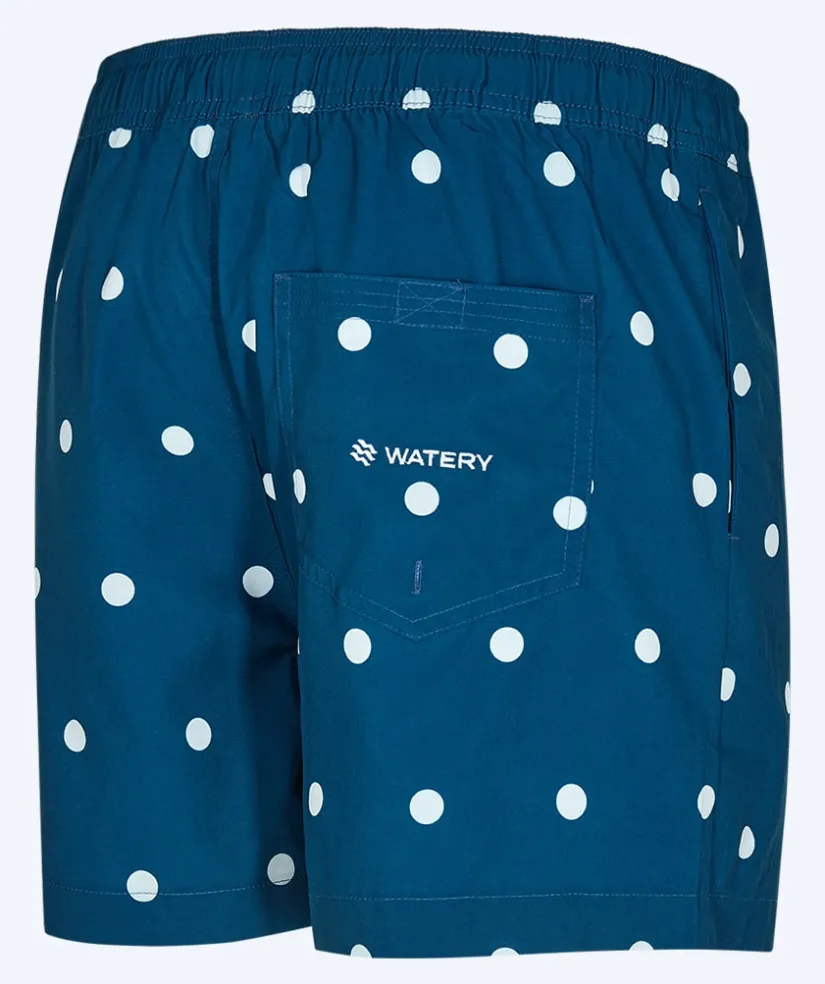 Best Watery badeshorts til mænd - Clifford Eco - Mørkeblå/hvid