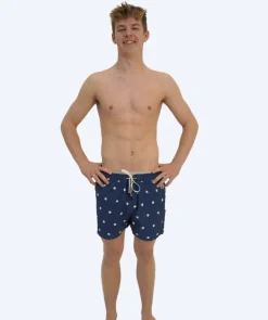 Best Watery badeshorts til mænd - Clifford Eco - Mørkeblå/hvid