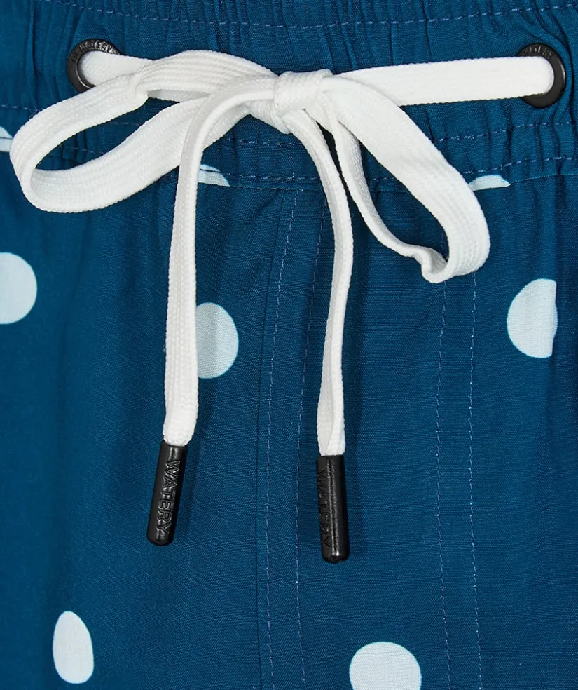 Best Watery badeshorts til mænd - Clifford Eco - Mørkeblå/hvid