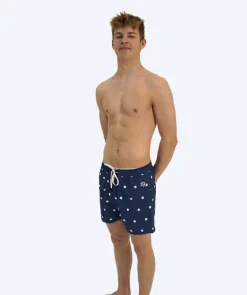 Best Watery badeshorts til mænd - Clifford Eco - Mørkeblå/hvid
