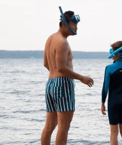 Hot Watery badeshorts til mænd - Kelvin Eco - Grøn/hvid