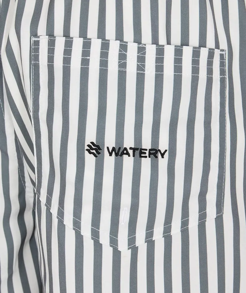 Hot Watery badeshorts til mænd - Lagoon Eco - Hvid/grå