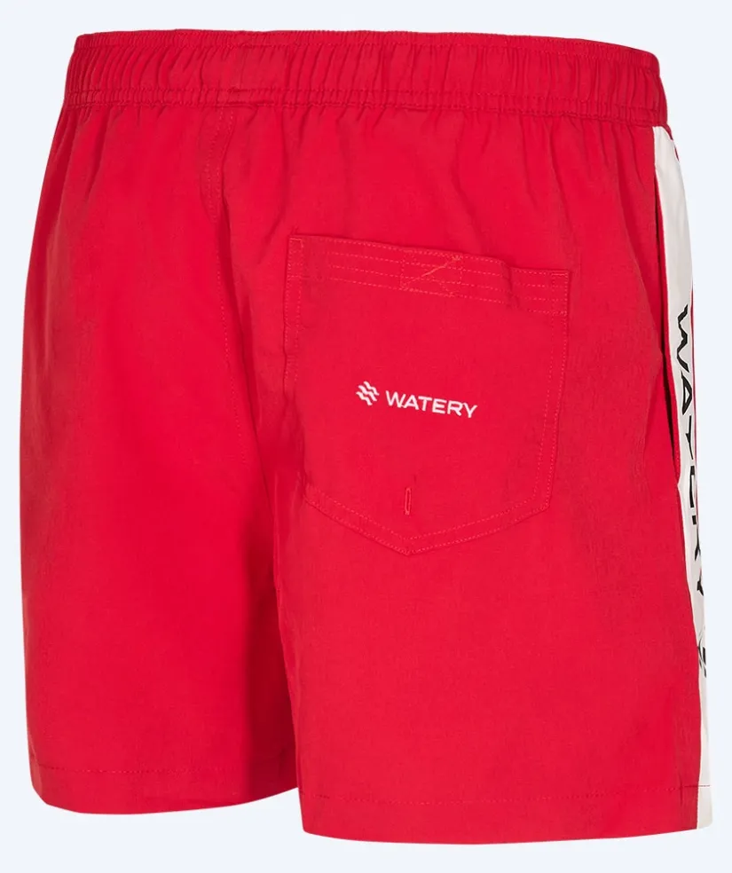 Outlet Watery badeshorts til mænd - Signature Eco - Rød