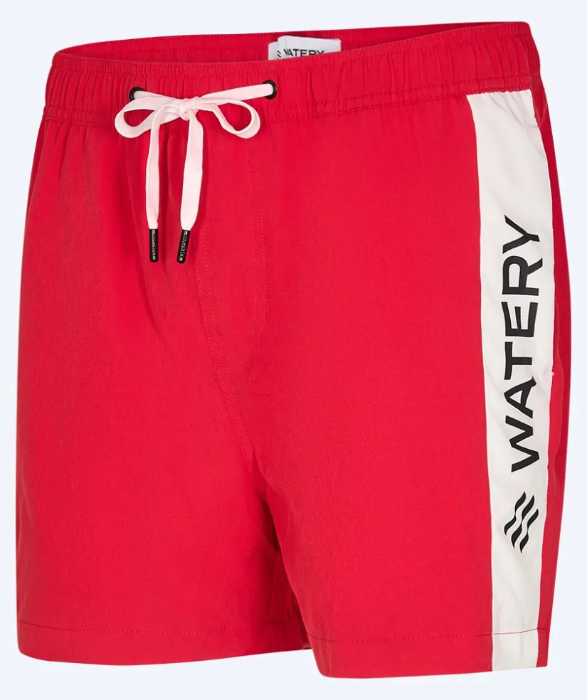 Outlet Watery badeshorts til mænd - Signature Eco - Rød