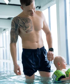 Online Watery badeshorts til mænd - Waverly - Mørkeblå