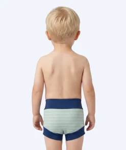 Discount Watery blebadebukser til børn - Neoprene Swim Nappy - Nordic Green Stripes