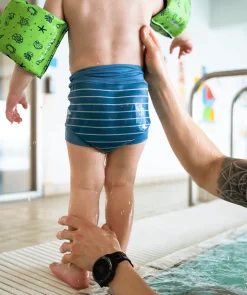 Discount Watery blebadebukser til børn - Neoprene Swim Nappy - Nordic Blue Stripes