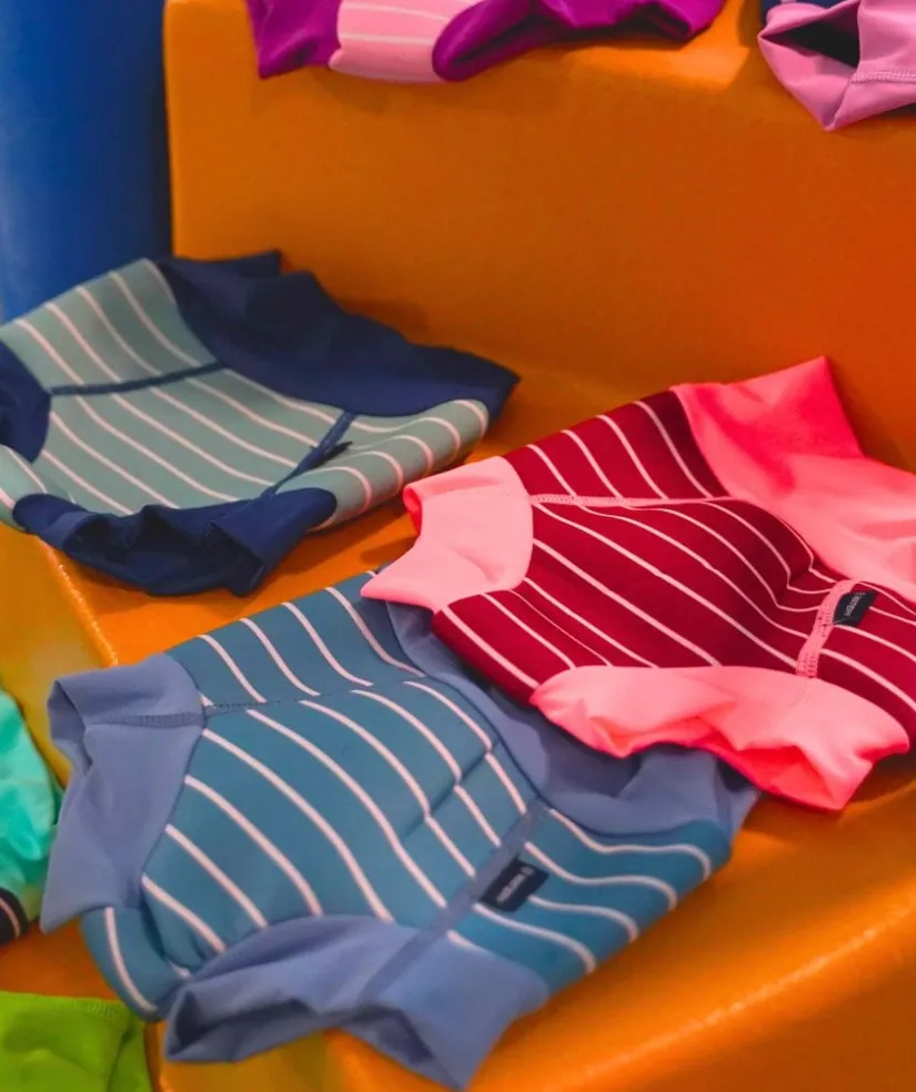 Discount Watery blebadebukser til børn - Neoprene Swim Nappy - Nordic Blue Stripes